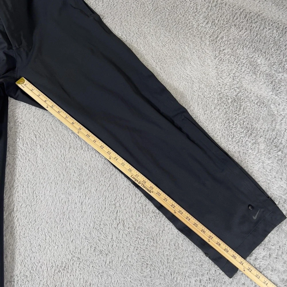 Nike Golf Storm Fit Rain Pants Mens L Black Waterproof Windproof Zip Cuff 267354